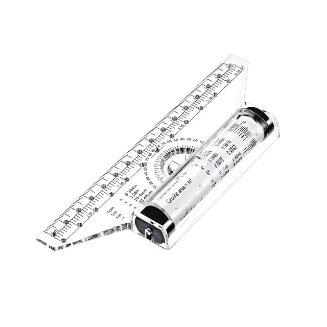 15cm Plastic Measuring Rolling Ruler Drawing Roller Ruler Parallel Multi-function Drawing