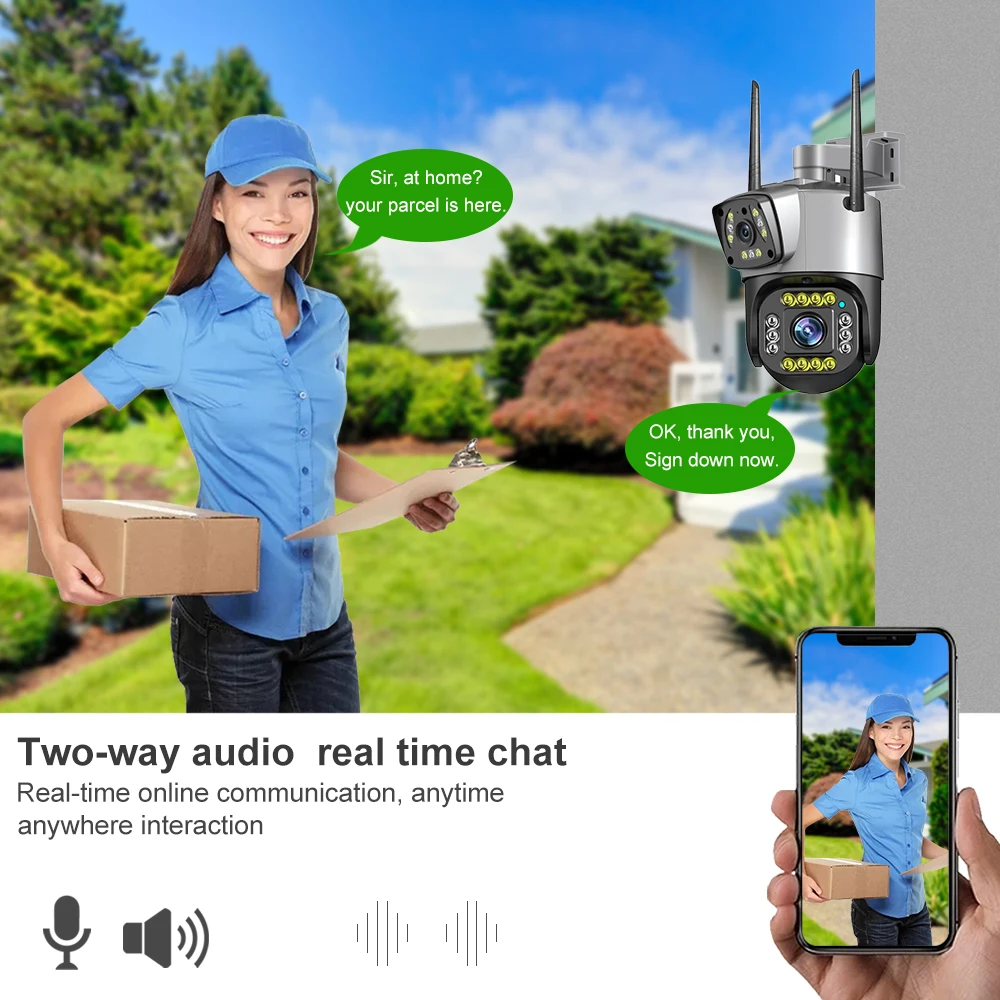 V380 4MP Sells Like Hot Cakes Wifi Support 128 Memory Card Cctv Security Ip Camera Outdoor Dual Lens Network Camera