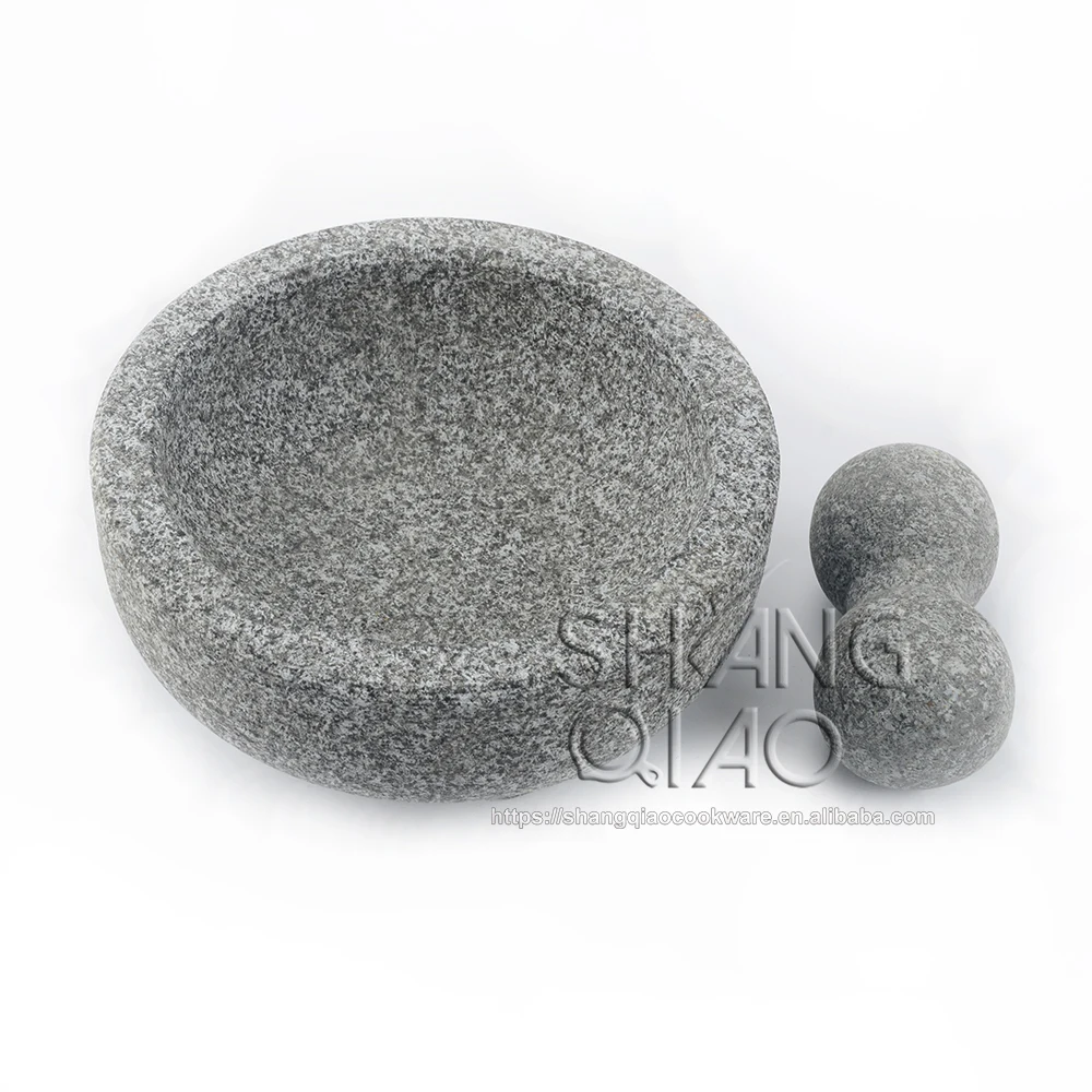 Top Selling Natural Granite Molcajete Tejolote Guacamole Mortar and Pestle Mexican Molcajete