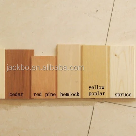 Большая Натуральная белая сосна УФ-покрытие дерево для сауны