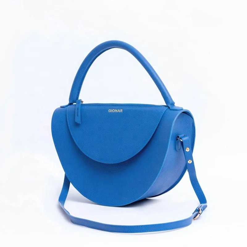 OEM Custom Handbag Logo Private Label Luxury Real Leather Ladies Fashion Half Moon Purses and Handbags Women Shoulder Bags