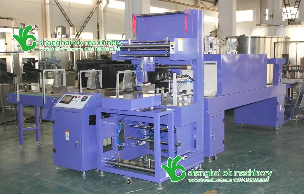 Full Automatic Water / Beverage Film Shrink Wrapping Machine For Pet Bottle