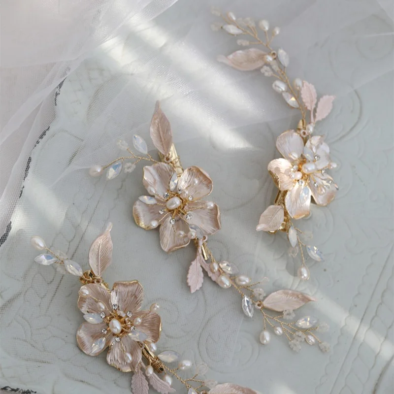 Wedding Hair Piece Freshwater Pearls Hair Clip Bridal Headpiece Hair Accessories Women Ornaments