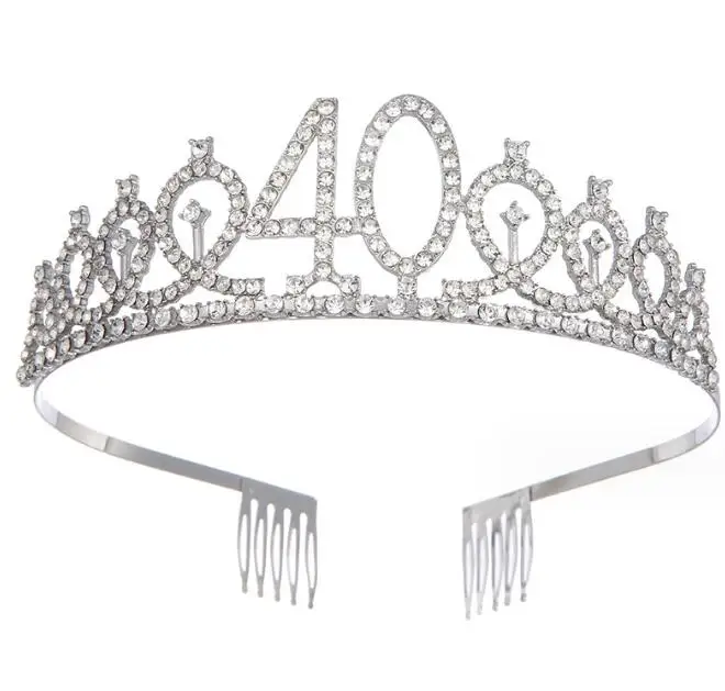 European And American Fashion Alloy Rhinestone Bachelorette Party Crown Happy Birthday Tiara