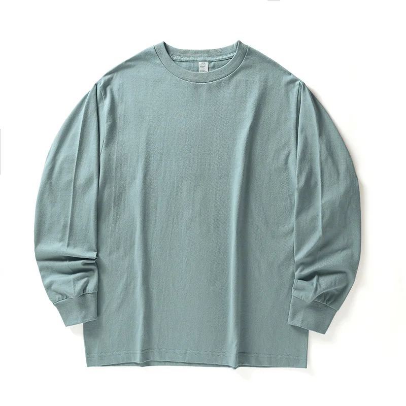 High quality 210g oversized custom label  big size white tshirts best quality classic summer crew neck men long sleeve tshirts