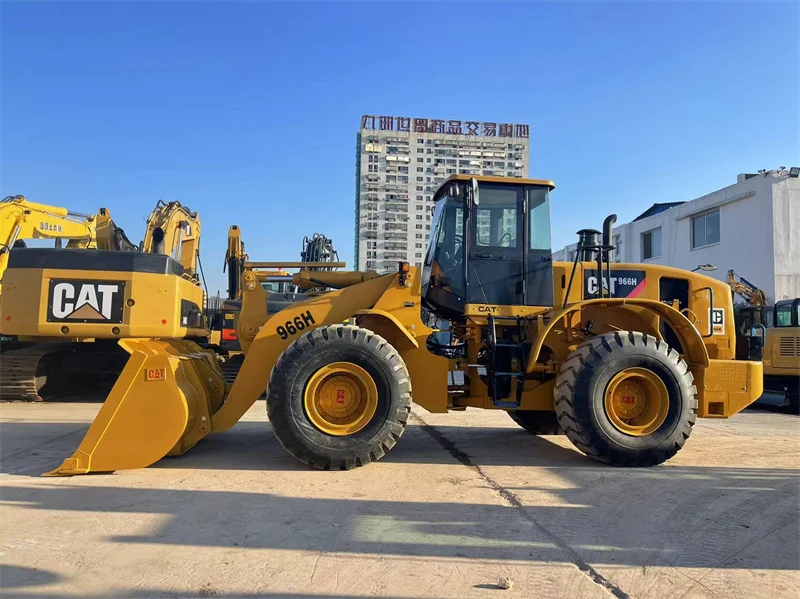 Подержанный колесный погрузчик CAT 966H готовый к работе использованный гусеничный 966 фронтальный продажа