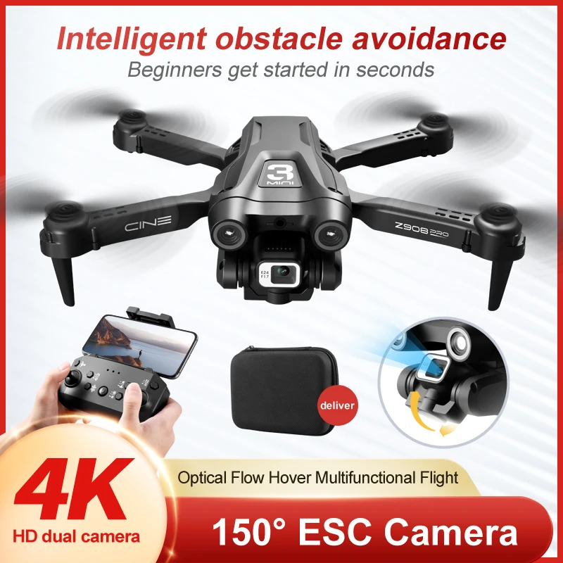Obstacle avoidance optical flow positioning 4K dual camera professional aerial photography folding remote control drone