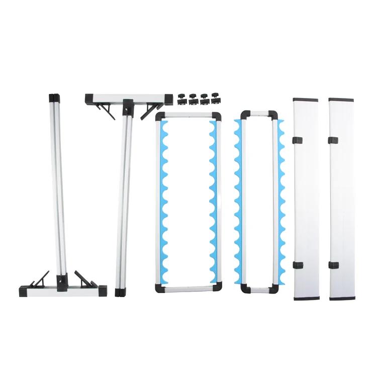 
SELCO Aluminum Alloy 24pcs Holes Silver Blue Fishing Rod Portable Stand Holder Stand Rod 