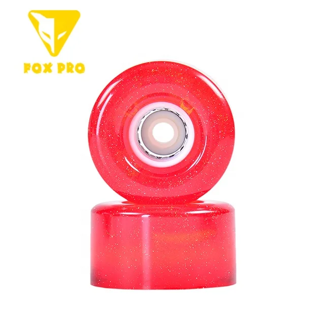 FOX PRO flash quad wheels 58x32mm with led light for quad roller skate