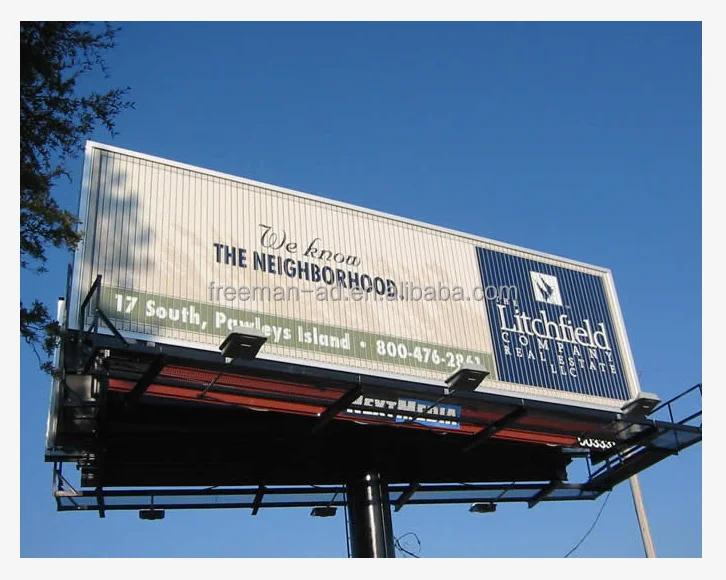 Outdoor aluminum alloy billboards customized trivision billboards