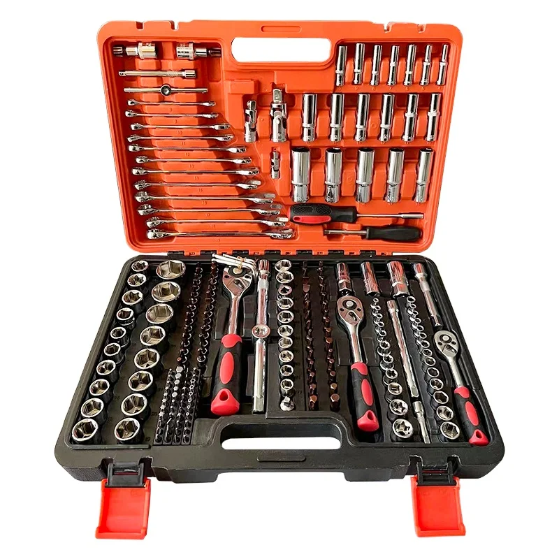 Srunv 216pcs combination spanner tool set ferramentas ratchet spanner socket tool kit factory wholesale box case wrench