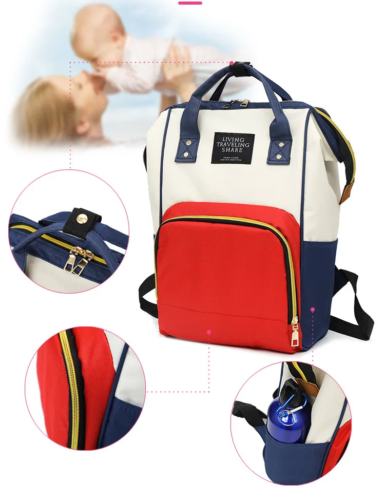 New Design Fashion Multi-function Mummy Bag  Quilted Maternity  Nappy Baby Diaper Bag Backpack