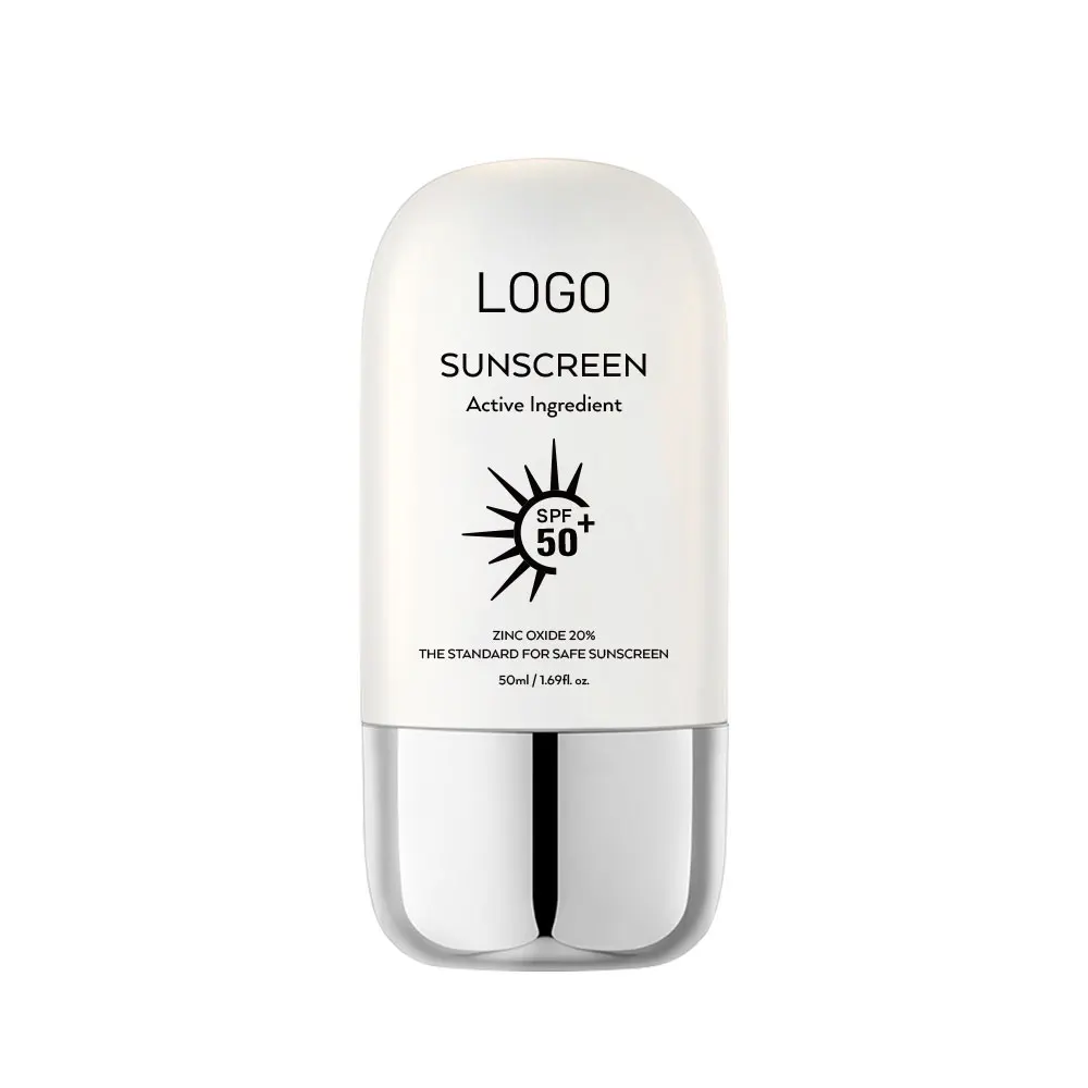 Лидер продаж OEM SPF 50 + активный ингредиент без масла Водонепроницаемая отбеливающая Солнцезащитная защита от солнечных ожогов