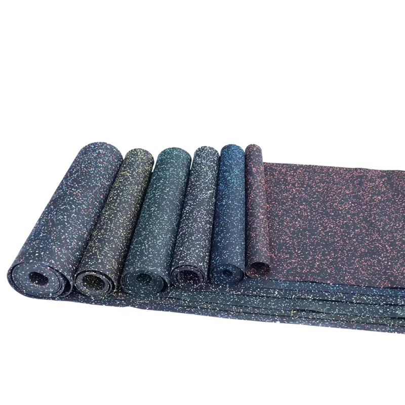 Waterproof and Skid-Proof Gym Floor Roll Made of Recycled Rubber