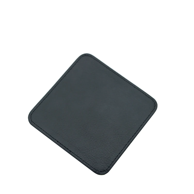 Sublimation square PU Leather coaster in Personalized printing cup holder
