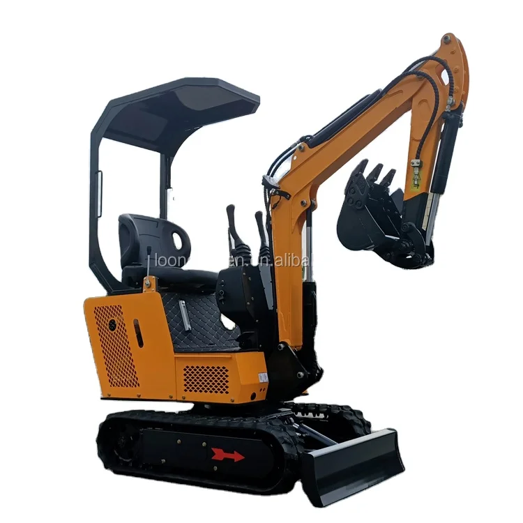 FREE SHIPPING 1 ton farm excavators yellow color rubber ttack crawler excavator 0.02cbm bucket minibagger