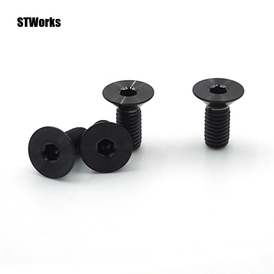 Customized DIN 7991 Titanium gr5 Black Hexagon Socket Countersunk Head Cap Screws bolts