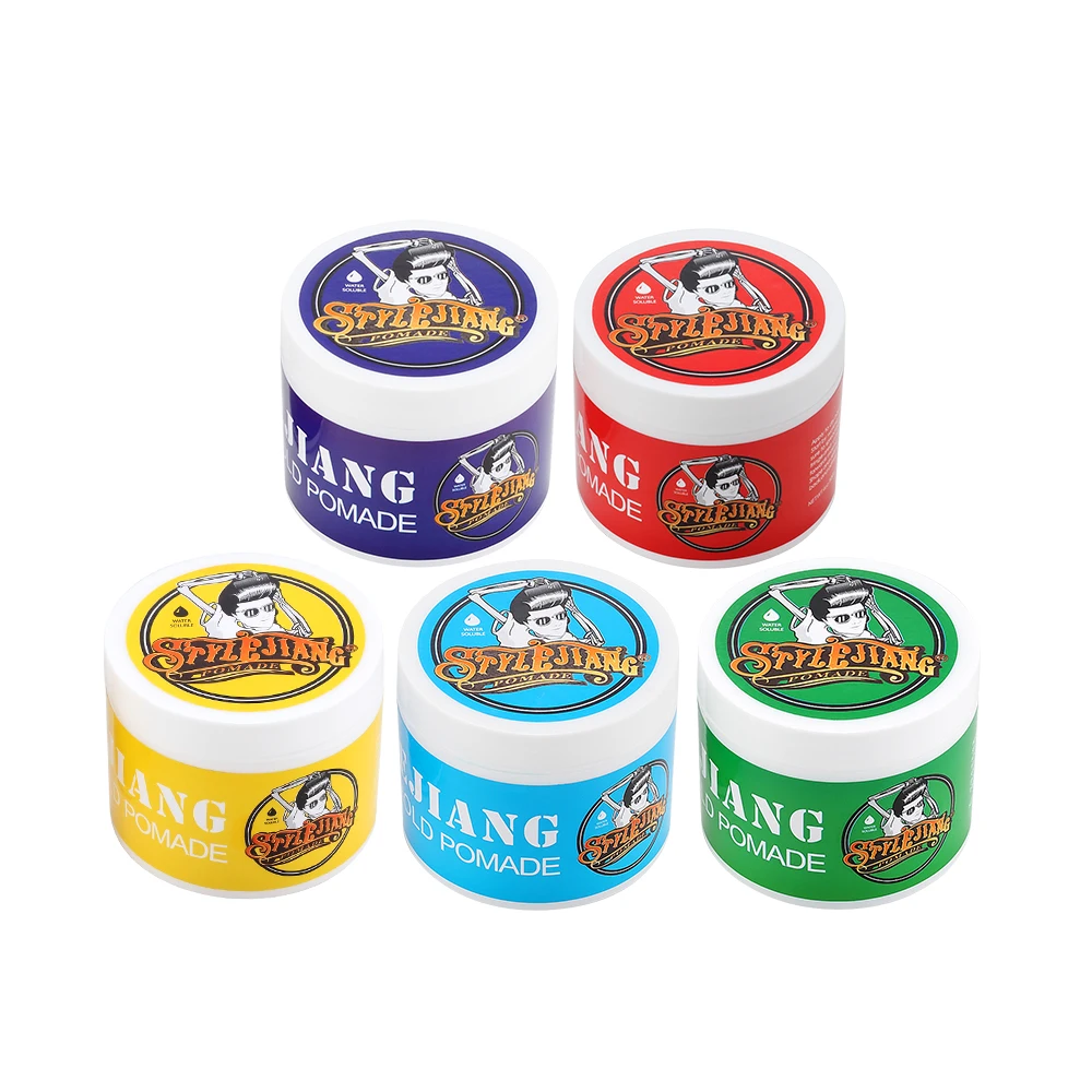 Hot Sale Medium Shine Water Based Hair Wax Pomade For Men Grooming Styling All Day Hold Colorful Edge Control