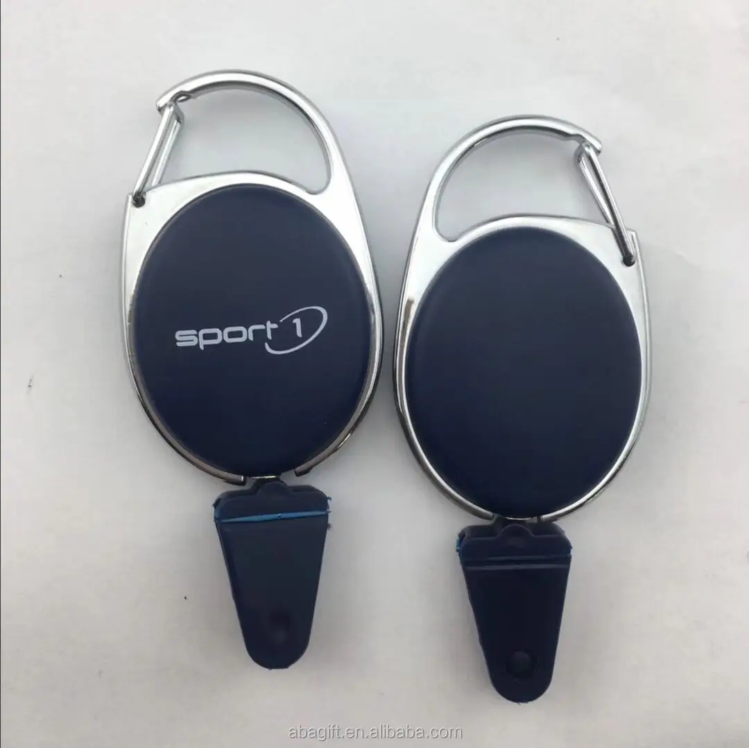 Retractable Holder Badge Reel plastic epoxy logo Nursing Retractable Steel Cord Badge Reel