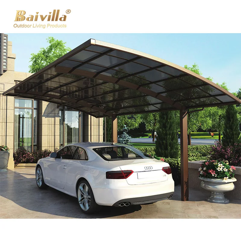 Custom High Quality Waterproof Aluminium Carports Type Car Carport With Material Design
