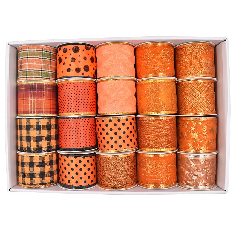 Halloween decorative prop scene decoration ghost day gift wrapping webbing Halloween ribbon