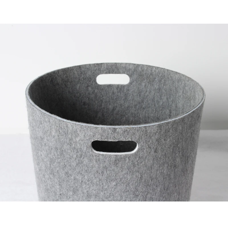 Recycled PET plastic Felt Bin Thermoforming non woven Laundry bucket Washing Dirty Clothes Hamper Large Storage Basket