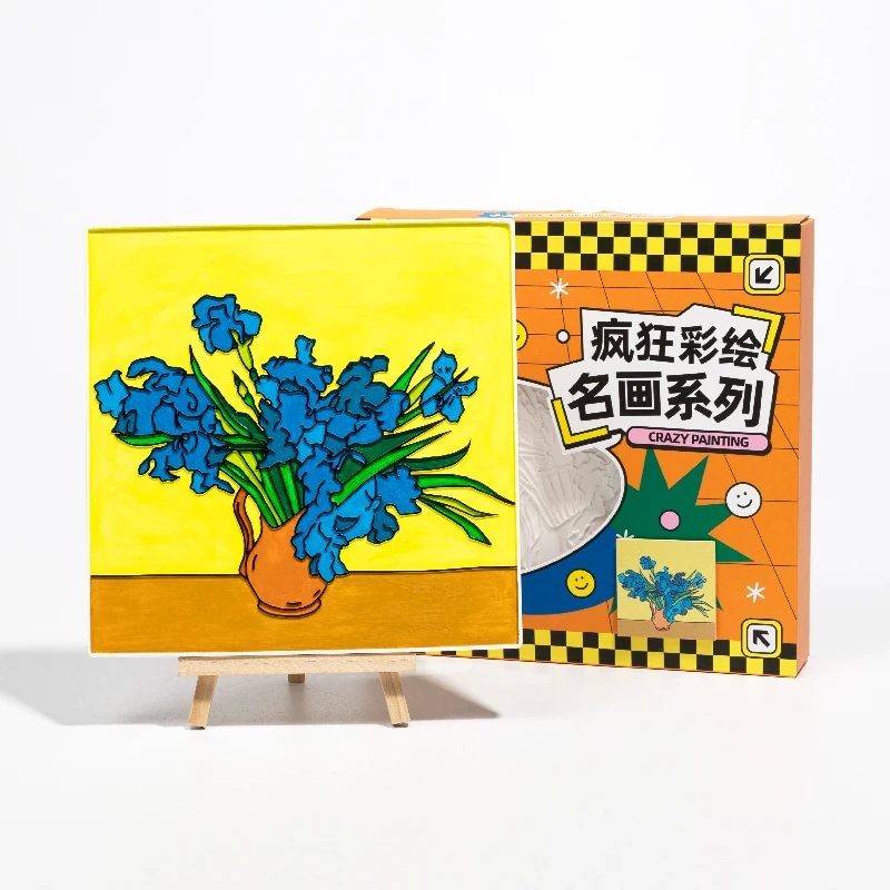 crafts diy child fine arts drawing toy 2024,World Famous Paintings plaster painting,kid handmade education coloring toy kit,gift