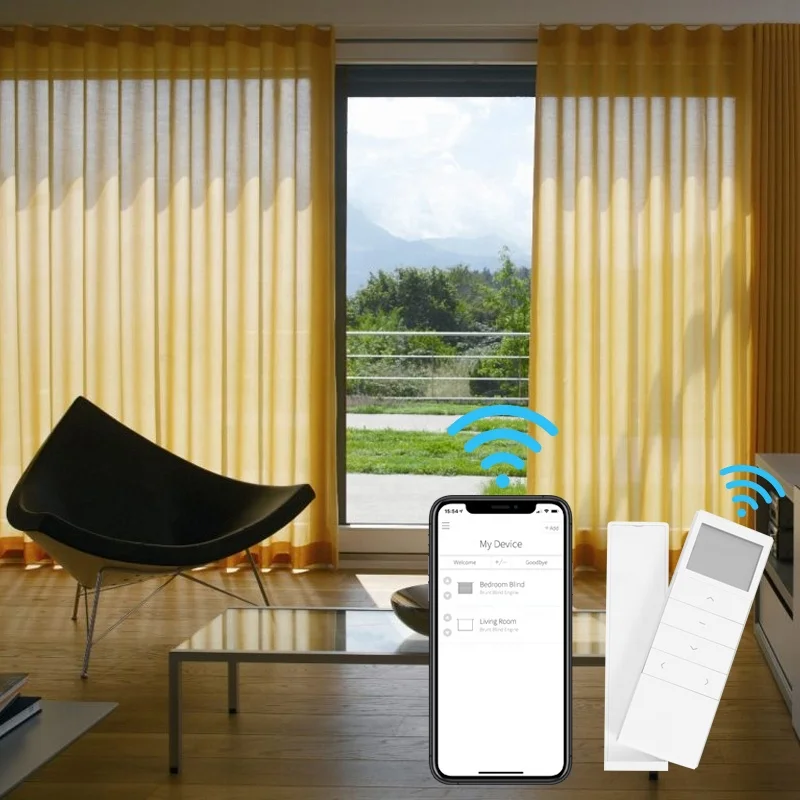 
Amazon ebay Selling Remote control Adjustable Electrically Operated Telescopic Curtain Rails 