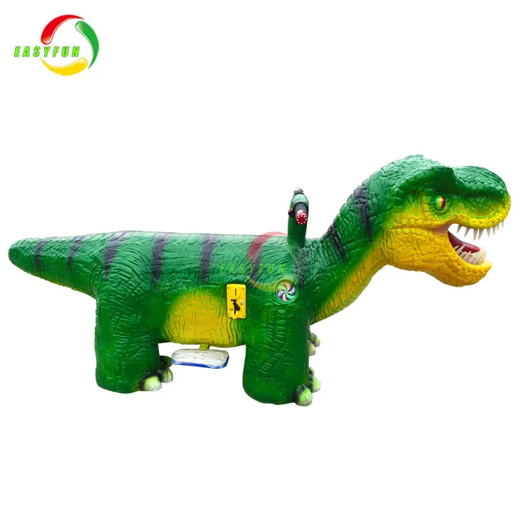Amusement Playground Coin Operation Children Kids Racing Game Cartoon Dinosaur Battery Ride Car