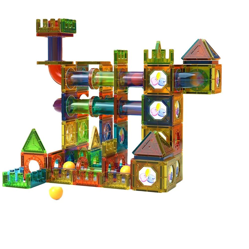 marbles for playing Magnetic Building Block Toys 200pcs Stem Toys Magic Blocks Educational Toy For Kids Plastic Magnetic Blocks