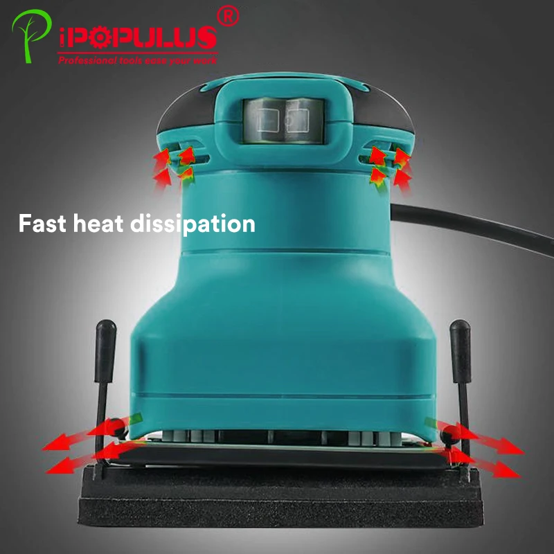 iPOPULUS  300W 1/4 Sheet Palm Sander Polisher Woodworking Machine for Sanding and Polishing