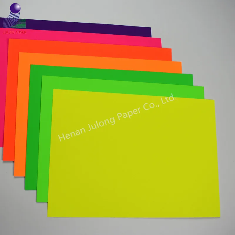 Colored Fluorescent Paper for Packing and Printing