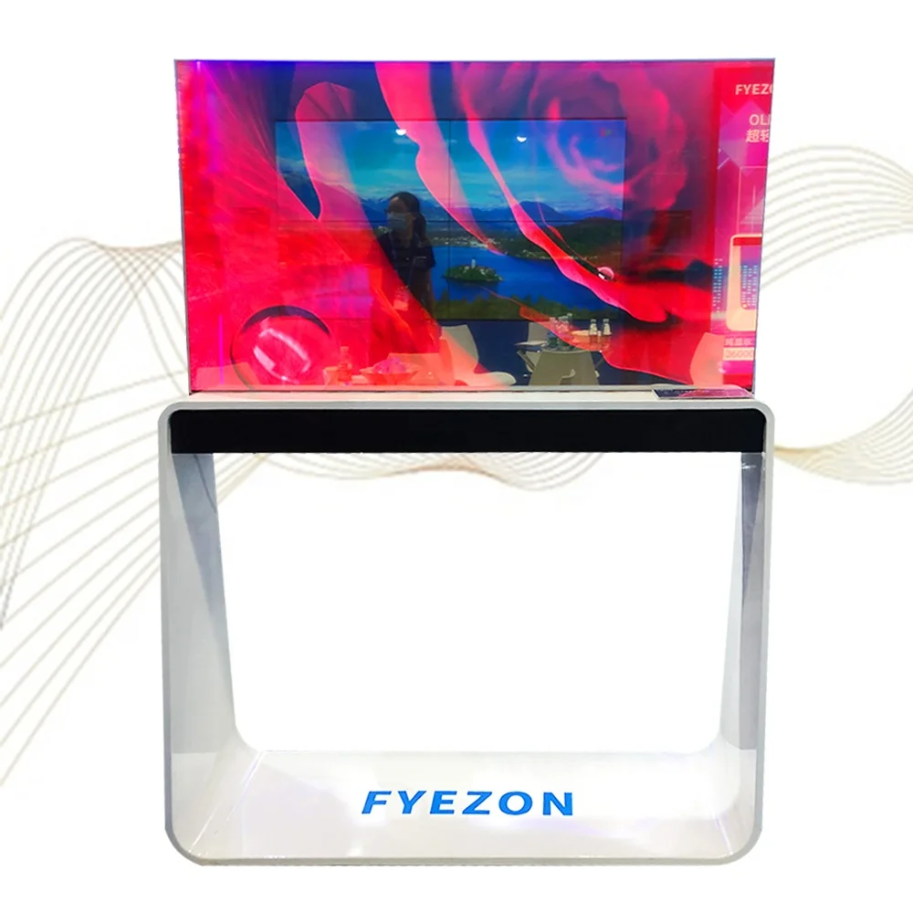 55 inch vertical intelligent kiosk advertising display transparent window high-end screen original brand creative touch screen