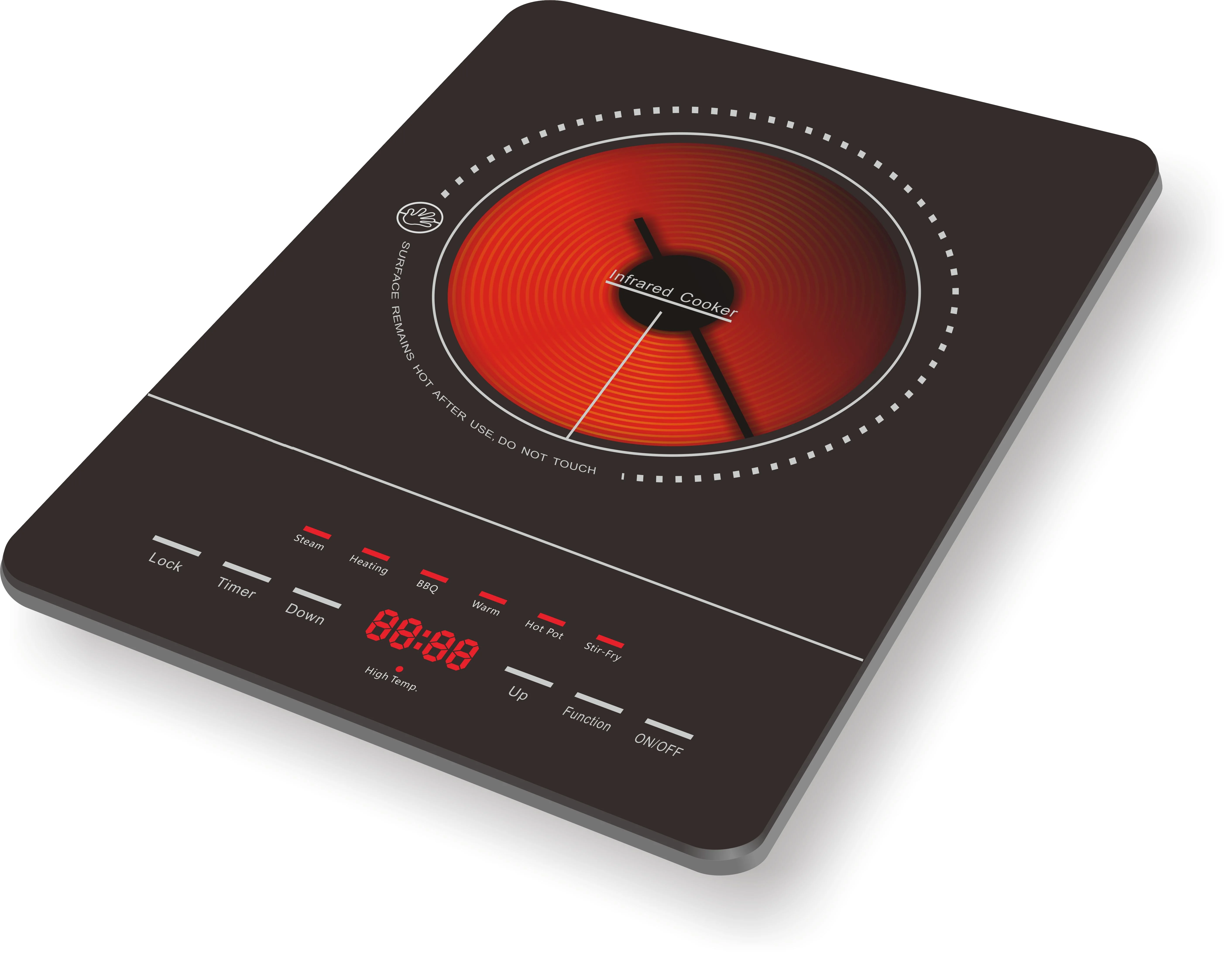  Electrical infrared cooktops ceramic cooker with touch