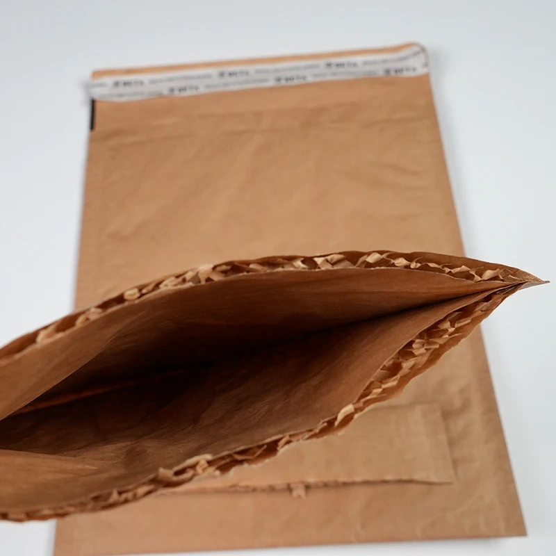 Custom Logo Eco Friendly Recyclable Biodegradable Compostable Honeycomb Kraft Paper Mail Envelopes Padded Bubble Mailer Bag
