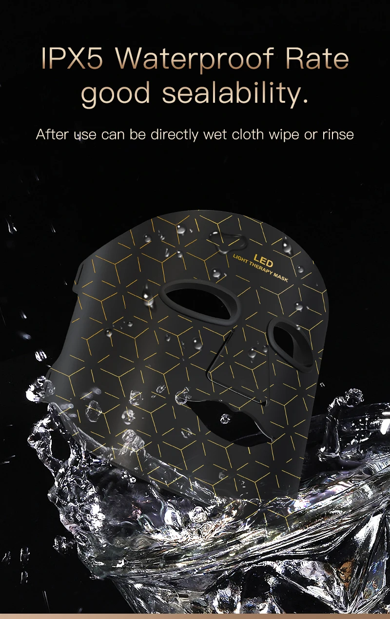 Beauty products high irradiance led face mask led light therapy face mask 7 color led face mask light infrared ray