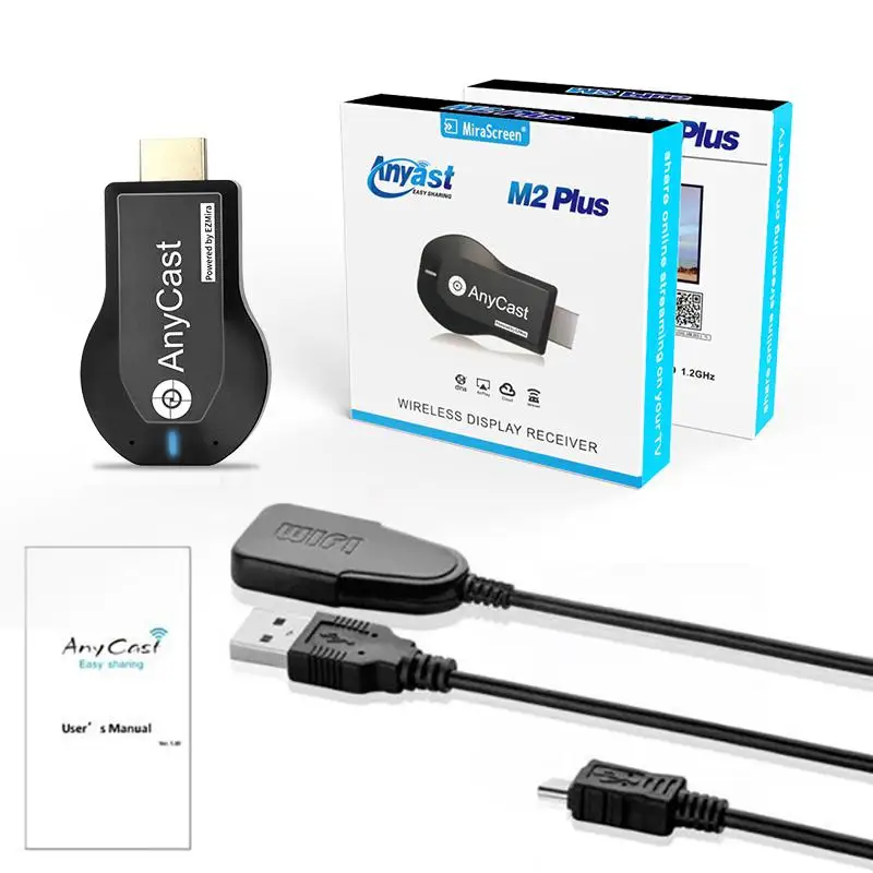 
Anycast M2 Plus WIFI Display Dongle Receiver TV Stick 1080P HDMI Wireless Support DLNA/Miracast/Airplay for IOS /Android/Win 