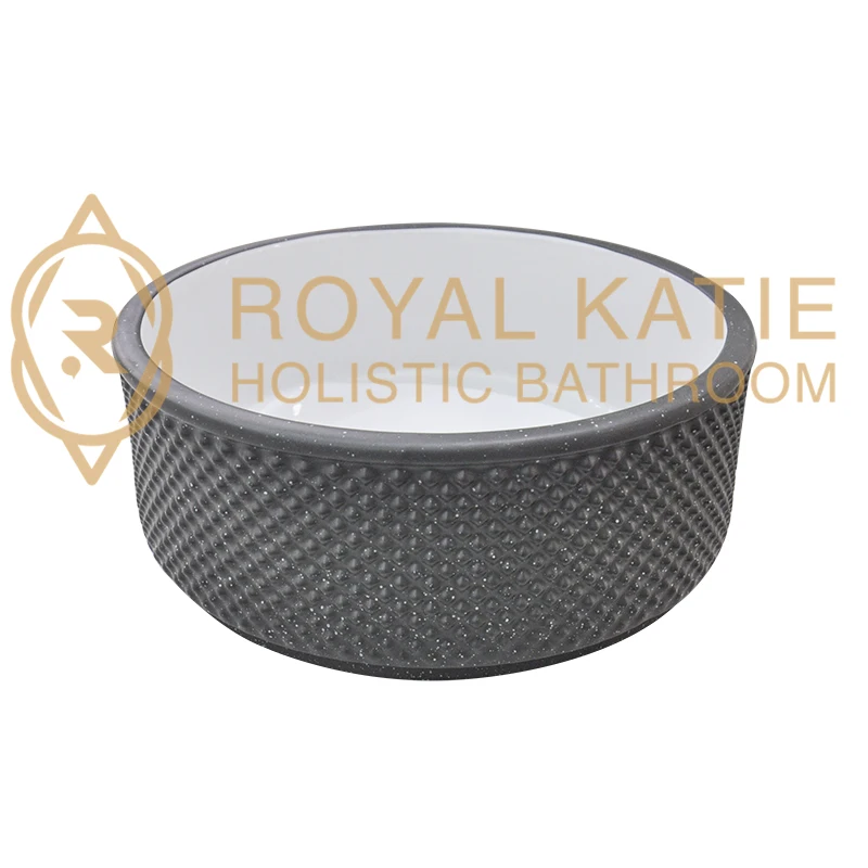 Golden Flower Electroplating Bathroom sink Wash Hand Basin oval shape counter top art basin sink