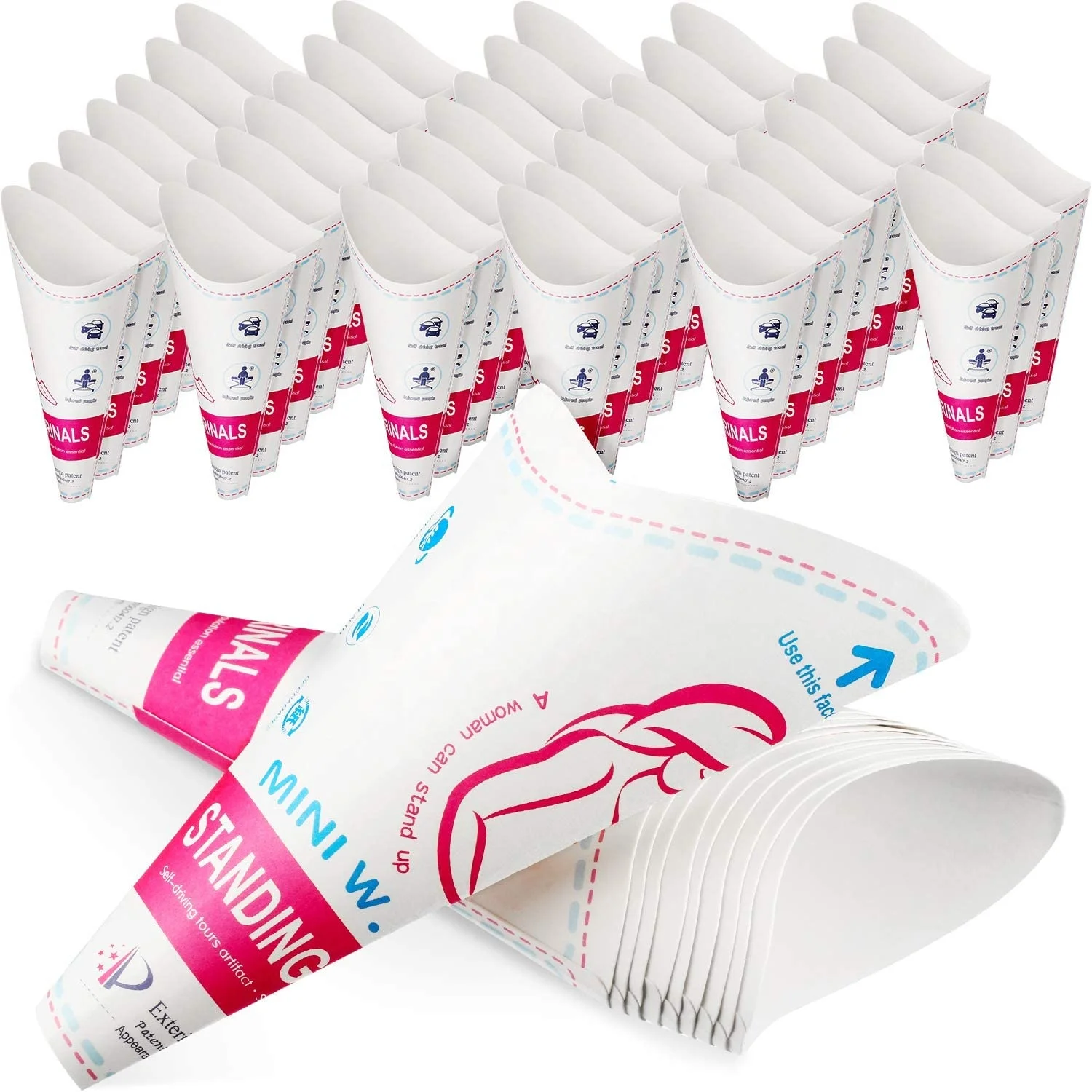 Paper Female Urinals Funnel Standing Pee Urine Cup for Pregnant Women