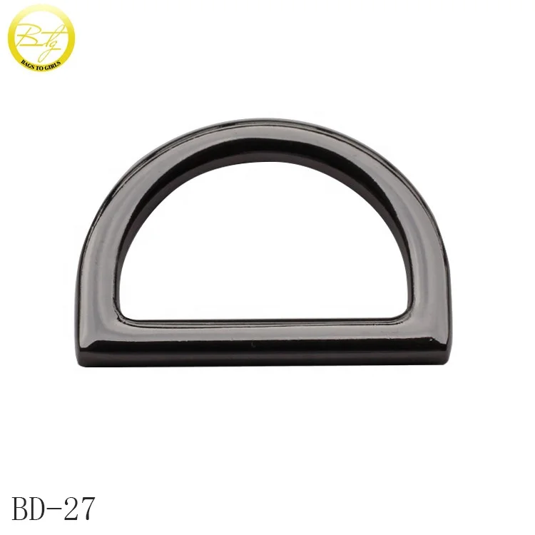 Wholesale high quality d ring fitting gumetal adjustable metal d buckle for bags accessories