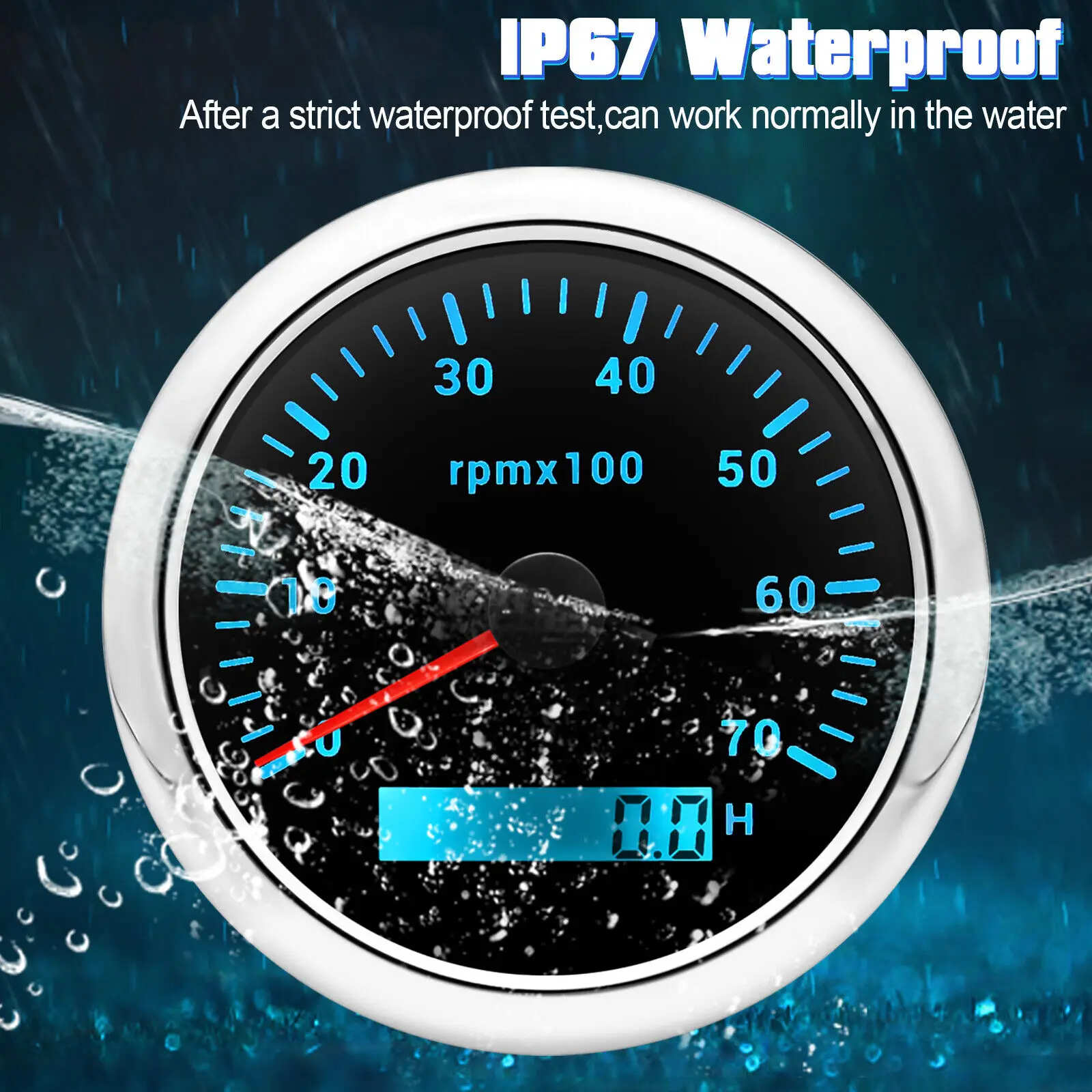 High Quality Auto Parts Diesel Tachometer 85mm Analog 8000 RPM Marine Tachometer Gauge