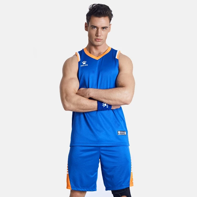 Индивидуальные мужские баскетбольные Джерси KELME командная форма костюмы одежда для команды комплекты баскетбольной формы