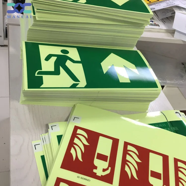 MANCAI Night Luminous Film Green Color Printable Luminescent Glow in The Dark Vinyl Sheeting for Exit Signs