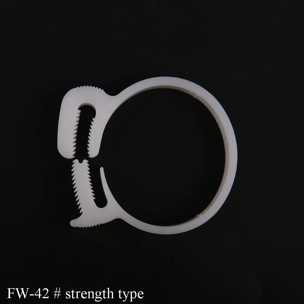 5mm Inter Locking Plastic Ratchet White Flexible Hose  Clamps