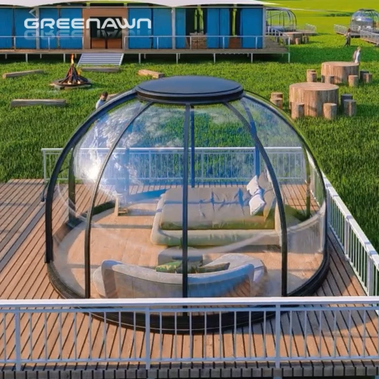 Outdoor inflatable Waterproof luxury Resort Glamping Safari Glass Dome Homes Prefabricated House Camping Tent For Hotel Use