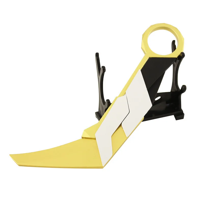 Valorant Peripheral Fearless Contract Purple Gold Frenzy Claw Folding Version Weapon Model Alloy Toy 16cm