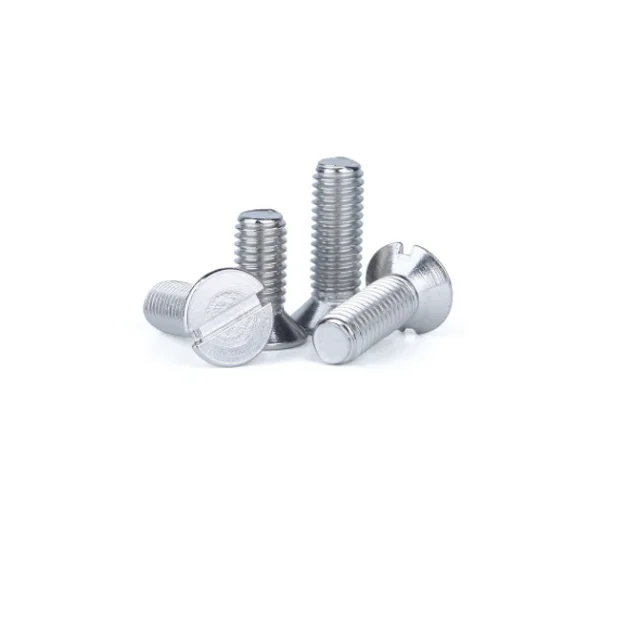Haiyan Grade 8.8 Yellow Zinc Plating Slotted Flat Head Machine Screw DIN963 Countersunk Screws