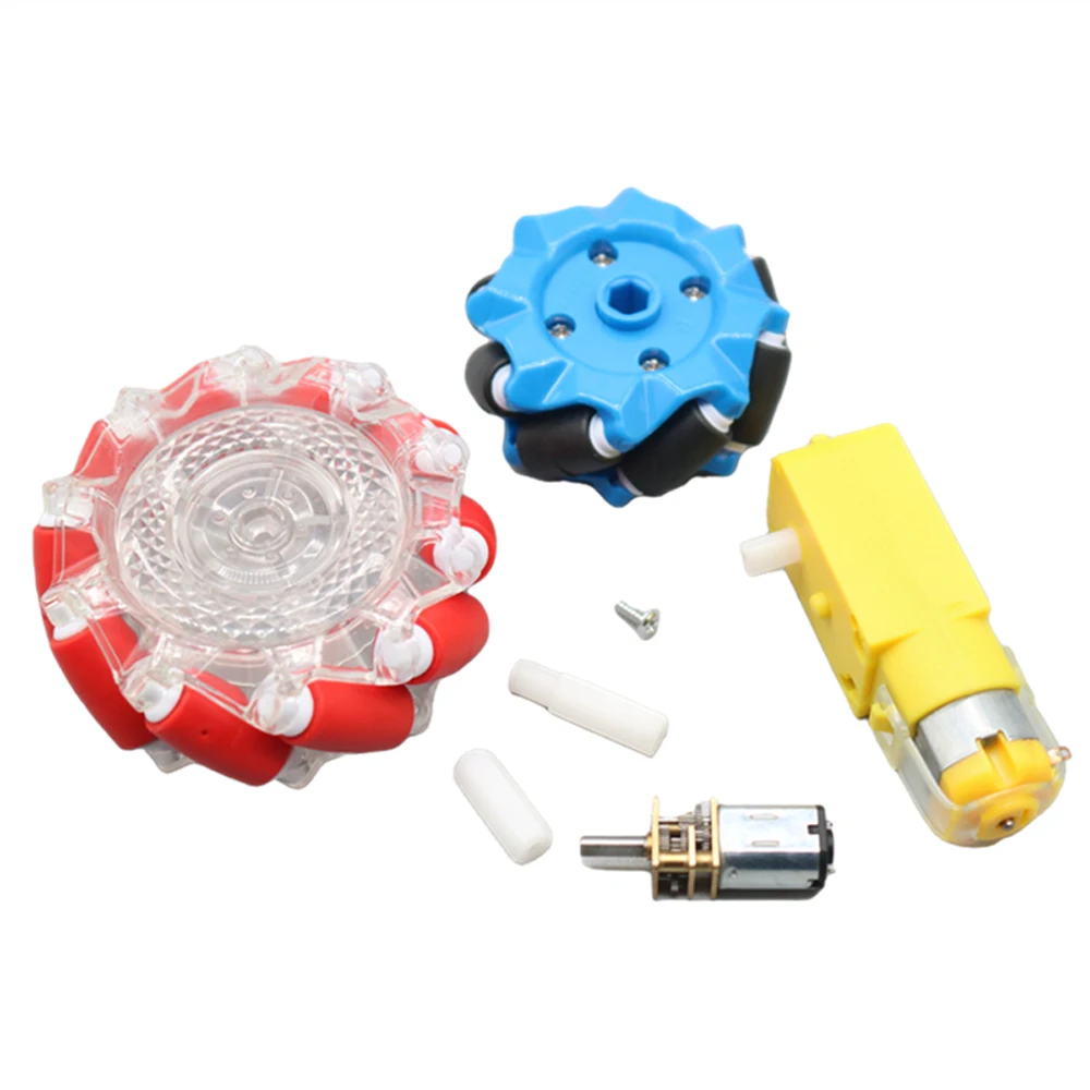 4pcs/set 58mm Green Mecanum Wheel with TT couplingfor Raspberry Pi DIY STEM Robot Car Chassis Toy Parts