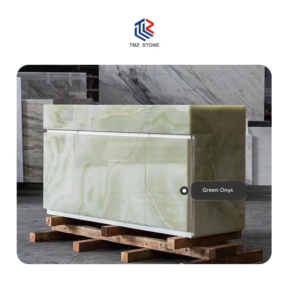 Goldtop OEM/ODM onix Onice backlit translucent onyx green onyx countertop tiles onyx marble stone slab bathroom tile