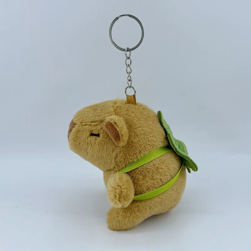 Link Novelty Funny capybara keychain stuffed animal soft capybara toys with turtle cute simulation key ring